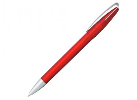 Ручка шариковая, автоматическая, пластик, прозрачный, металл, красный/серебро, Cobra Ic MMs артикул 41036/HTI1