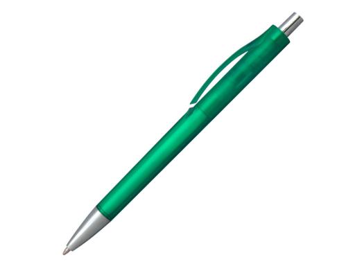 Ручка шариковая, пластик, фрост, зеленый/серебро артикул 201056-D/GR