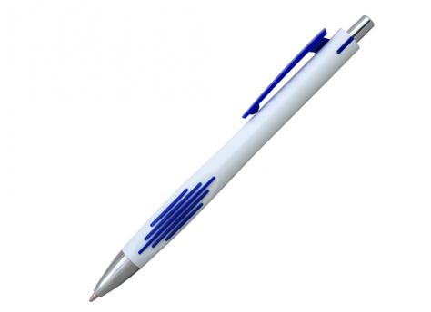 Ручка шариковая, пластик, белый/синий артикул 201086-A/BU