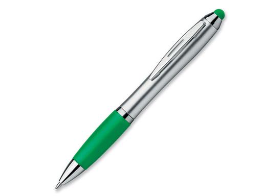 Ручка шариковая, пластик, зеленый/серебро Arnie артикул 12526-TZ