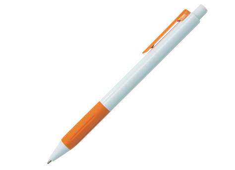 Ручка шариковая, пластик, белый/оранжевый, Venice артикул 1005-A/OR