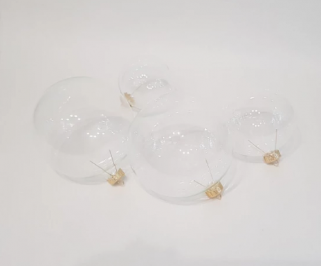 Шар новогодний стеклянный прозрачный  10 см 